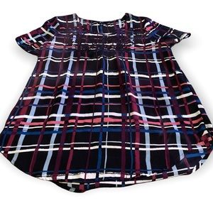 GNW short sleeve embroidered colorful top size medium
